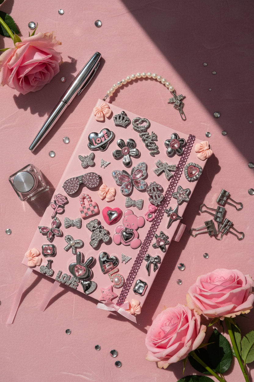 Pink teddy journal
