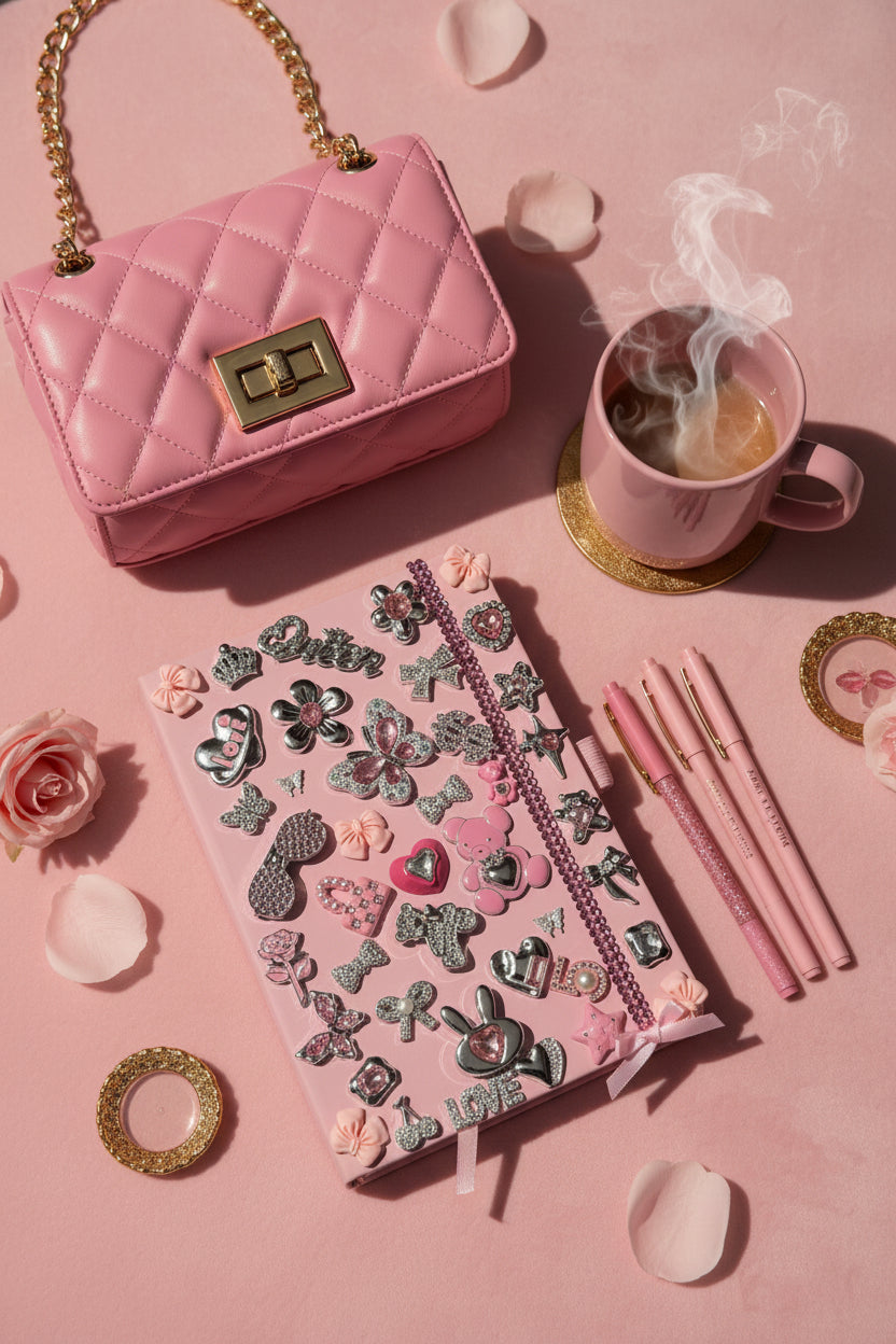 Pink teddy journal