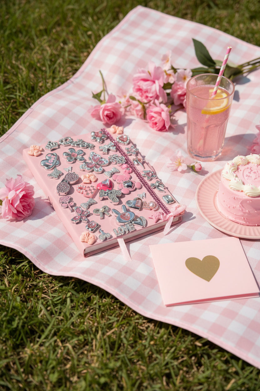 Pink teddy journal