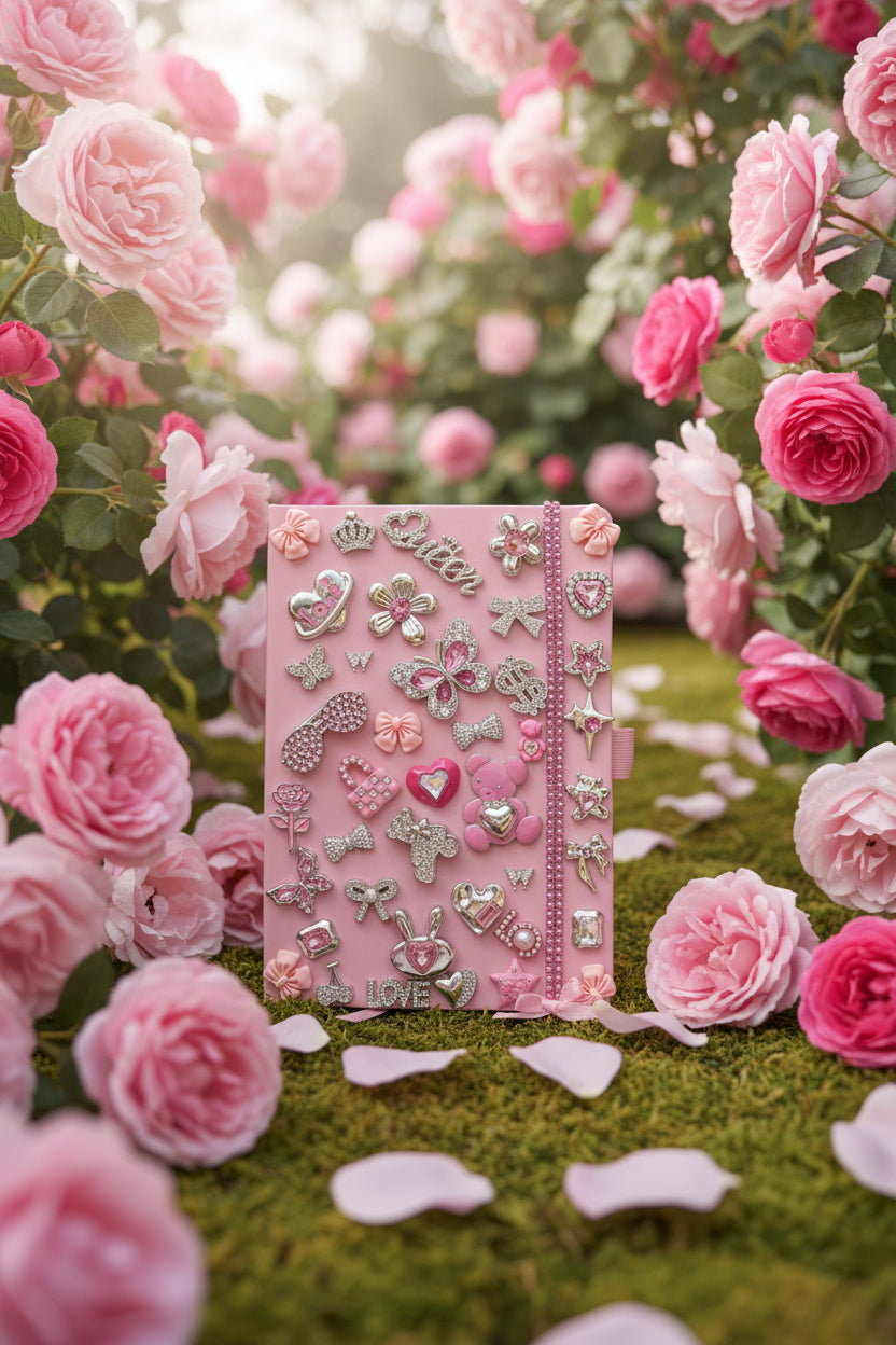 Pink teddy journal