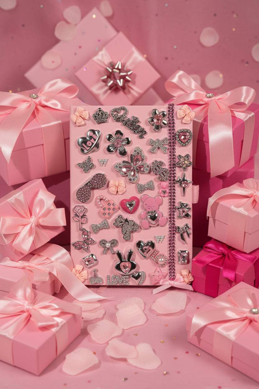 Pink teddy journal