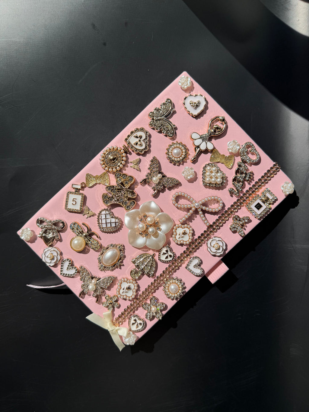 Gold teddy bear journal
