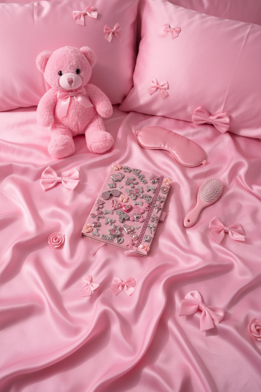 Pink teddy journal