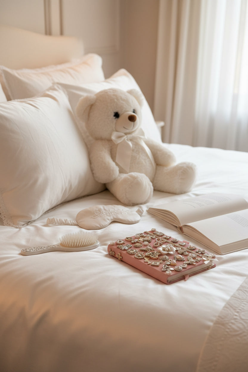 Gold teddy bear journal