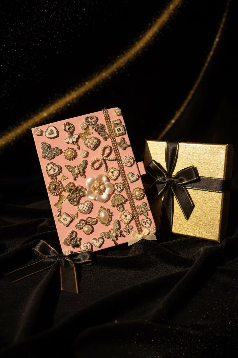 Gold teddy bear journal